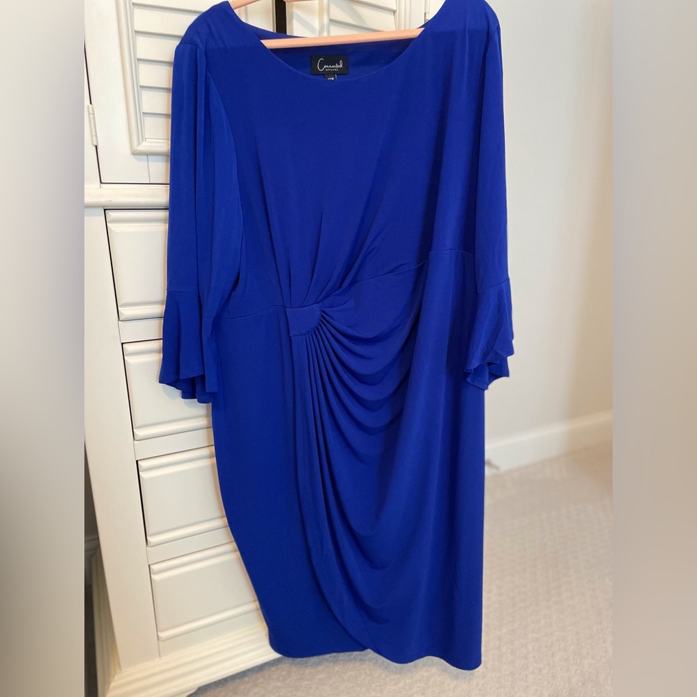 Connected Apparel Blue Dolman Sleeve Gown